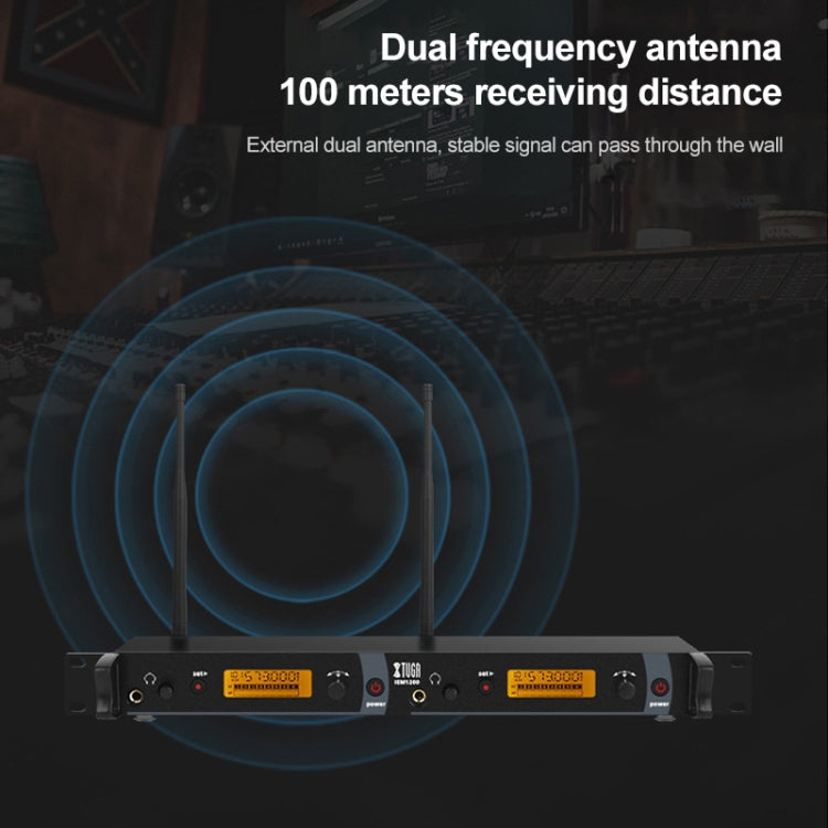 XTUGA IEM1200 Wireless Transmitter Stage Singer Ear Monitor System (UK Plug) - Microphone by XTUGA | Online Shopping UK | buy2fix