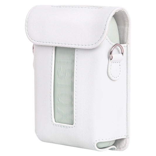 For FUJIFILM Instax mini Link 3 Full Body Leather Case Bag with Strap (White) - Leather Bag by buy2fix | Online Shopping UK | buy2fix