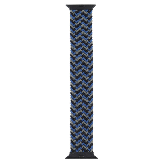 Plastic Buckle Mixed Color Nylon Braided Single Loop Watch Band For Apple Watch Ultra 49mm&Watch Ultra 2 49mm / Series 9&8&7 45mm / SE 3&SE 2&6&SE&5&4 44mm / 3&2&1 42mm, Size:XL(Camouflage Blue) - Watch Bands by buy2fix | Online Shopping UK | buy2fix