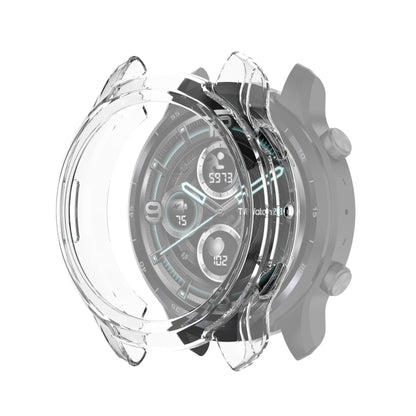 For TicWatch Pro 3 / Pro 3 Lite Half Coverage Hollowed TPU Protective Case(Transparent White) - Watch Case by buy2fix | Online Shopping UK | buy2fix