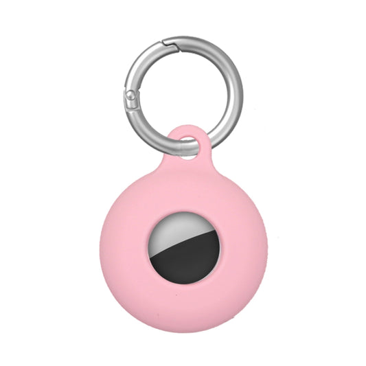 Dual-Side Hollow Anti-scratch Silicone Shockproof Protective Cover Case with Keychain Hook Loop For AirTag(Pink) - Key Chain Series by MOMAX | Online Shopping UK | buy2fix