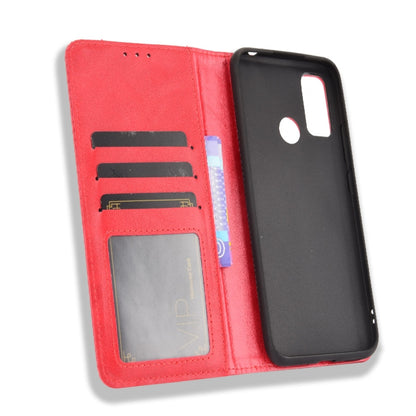 For Ulefone Note 10 Magnetic Buckle Retro Crazy Horse Texture Horizontal Flip Leather Case with Holder & Card Slots & Photo Frame(Red) - Ulefone Cases by buy2fix | Online Shopping UK | buy2fix