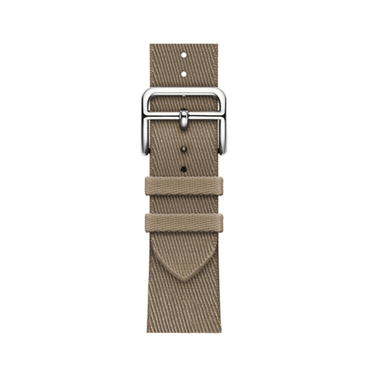 Two-color Nylon Braid Watch Band For Apple Watch Ultra 49mm&Watch Ultra 2 49mm / Series 9&8&7 45mm / SE 3&SE 2&6&SE&5&4 44mm / 3&2&1 42mm(Light Khaki) - Watch Bands by buy2fix | Online Shopping UK | buy2fix