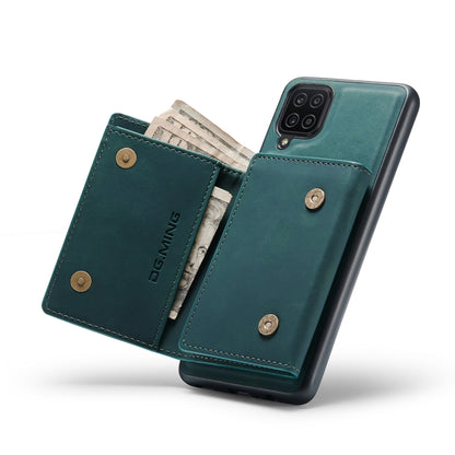 For Samsung Galaxy A12 5G DG.MING M1 Series 3-Fold Multi Card Wallet  Back Cover Shockproof Case with Holder Function(Green) - Galaxy Phone Cases by DG.MING | Online Shopping UK | buy2fix