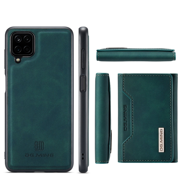 For Samsung Galaxy A12 5G DG.MING M2 Series 3-Fold Multi Card Bag Back Cover Shockproof Case with Wallet & Holder Function(Green) - Galaxy Phone Cases by DG.MING | Online Shopping UK | buy2fix