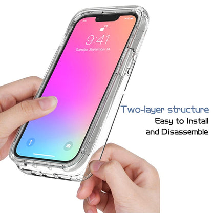 For iPhone 13 Shockproof High Transparency Two-color Gradual Change PC+TPU Candy Colors Protective Case(Transparent) - iPhone 13 Cases by buy2fix | Online Shopping UK | buy2fix