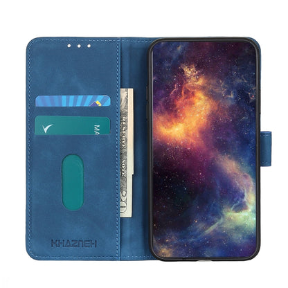 For OnePlus Nord 2 5G KHAZNEH Retro Texture PU + TPU Horizontal Flip Leather Case with Holder & Card Slots & Wallet(Blue) - OnePlus Cases by buy2fix | Online Shopping UK | buy2fix