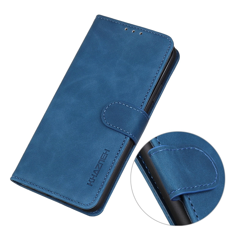 For OnePlus Nord 2 5G KHAZNEH Retro Texture PU + TPU Horizontal Flip Leather Case with Holder & Card Slots & Wallet(Blue) - OnePlus Cases by buy2fix | Online Shopping UK | buy2fix