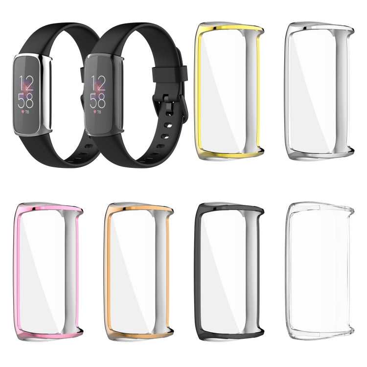 For Fitbit Luxe Full Coverage TPU Electroplating Protective Case Cover(Pink) - Watch Cases by buy2fix | Online Shopping UK | buy2fix