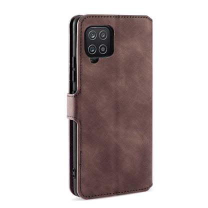 For Samsung Galaxy A22 4G DG.MING Retro Oil Side Horizontal Flip Leather Case with Holder & Card Slots & Wallet(Coffee) - Galaxy Phone Cases by DG.MING | Online Shopping UK | buy2fix