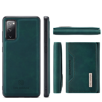 For Samsung Galaxy S20 FE DG.MING M2 Series 3-Fold Multi Card Bag Back Cover Shockproof Case with Wallet & Holder Function(Green) - Galaxy S20 FE Cases by DG.MING | Online Shopping UK | buy2fix