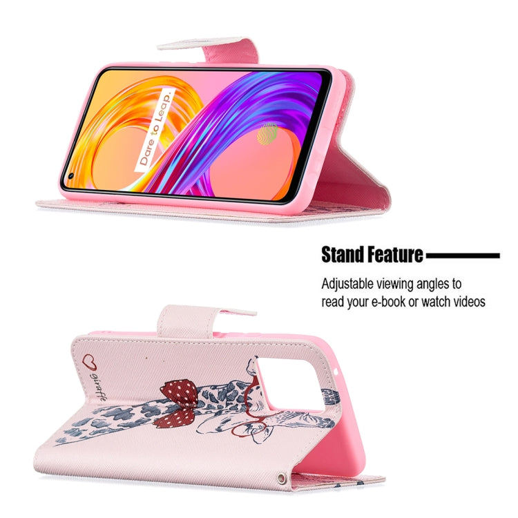 For OPPO Realme 8 / Realme 8 Pro Colored Drawing Pattern Horizontal Flip Leather Case with Holder & Card Slots & Wallet(Deer) - Realme Cases by buy2fix | Online Shopping UK | buy2fix