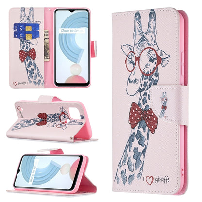 For OPPO Realme C21 / C20 Colored Drawing Pattern Horizontal Flip Leather Case with Holder & Card Slots & Wallet(Deer) - Realme Cases by buy2fix | Online Shopping UK | buy2fix