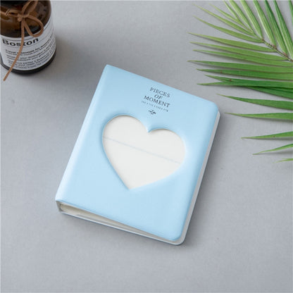 Hollow Heart 64 Pockets Photo Book Album Name Card Holder for Fujifilm Instax Mini 8 /7s /70 /25 /50s /90(Sky Blue) - Photo Albums & Photo Frames by buy2fix | Online Shopping UK | buy2fix