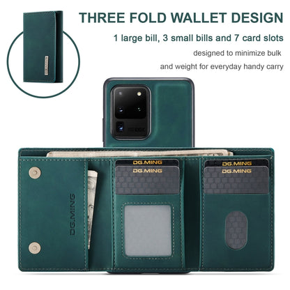 For Samsung Galaxy S20 Ultra DG.MING M1 Series 3-Fold Multi Card Wallet  Back Cover Shockproof Case with Holder Function(Green) - Galaxy Phone Cases by DG.MING | Online Shopping UK | buy2fix