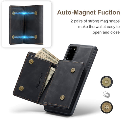 For Samsung Galaxy S20+ DG.MING M1 Series 3-Fold Multi Card Wallet  Back Cover Shockproof Case with Holder Function(Black) - Galaxy Phone Cases by DG.MING | Online Shopping UK | buy2fix