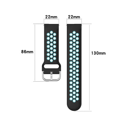 For Samsung Galaxy Watch4 44mm Two-color Silicone Watch Band(Grey Mint Green) - Watch Bands by buy2fix | Online Shopping UK | buy2fix