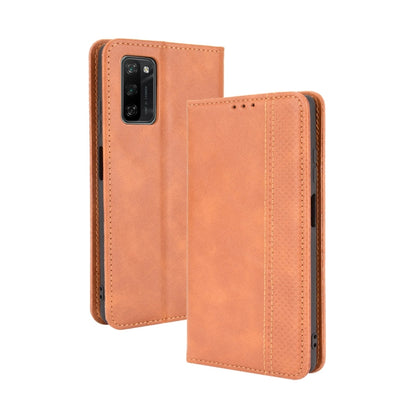 For Blackview A100 Magnetic Buckle Retro Crazy Horse Texture Horizontal Flip Leather Case with Holder & Card Slots & Photo Frame(Brown) - More Brand by buy2fix | Online Shopping UK | buy2fix