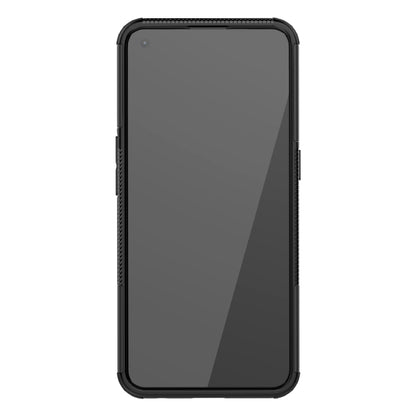 For OnePlus Nord CE 5G Tire Texture Shockproof TPU+PC Protective Case with Holder(Black) - OnePlus Cases by buy2fix | Online Shopping UK | buy2fix