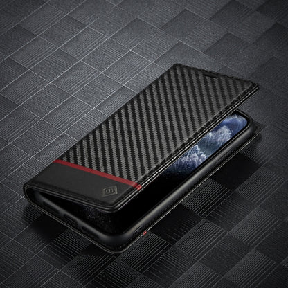 For iPhone 11 LC.IMEEKE Carbon Fiber PU + TPU Horizontal Flip Leather Case with Holder & Card Slot & Wallet (Horizontal Black) - iPhone 11 Cases by LC.IMEEKE | Online Shopping UK | buy2fix