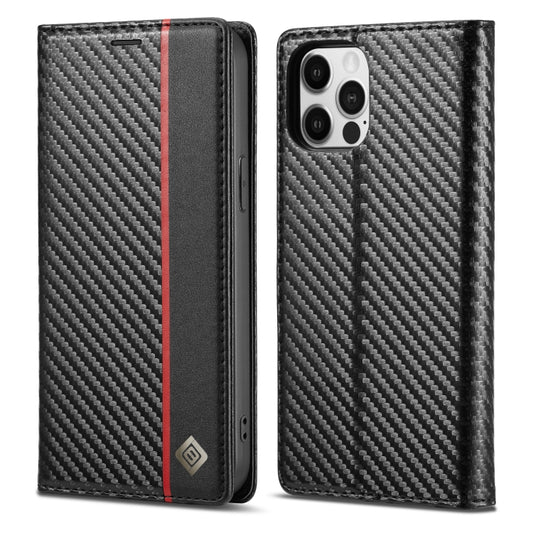 For iPhone 12 Pro Max LC.IMEEKE Carbon Fiber PU + TPU Horizontal Flip Leather Case with Holder & Card Slot & Wallet(Vertical Black) - iPhone 12 Pro Max Cases by LC.IMEEKE | Online Shopping UK | buy2fix