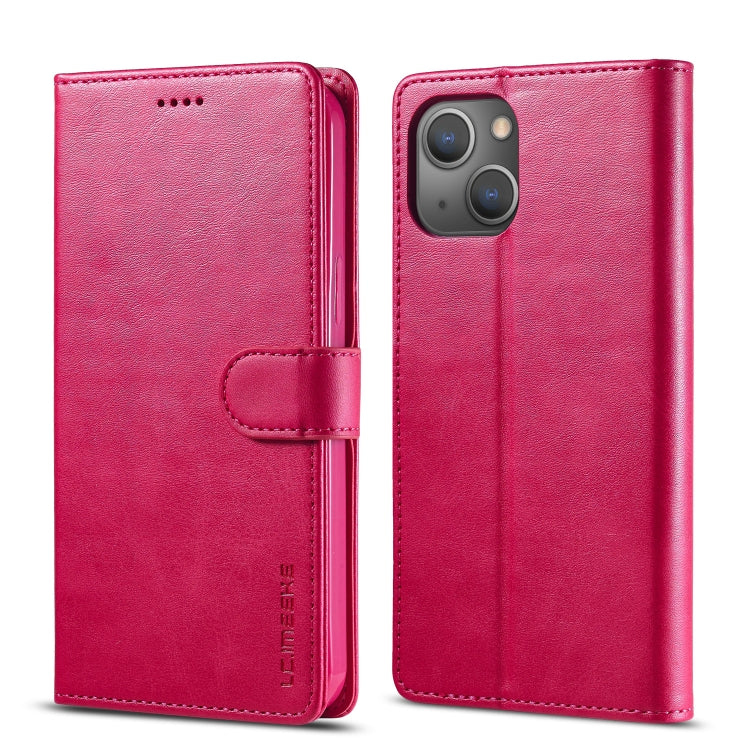 For iPhone 13 mini LC.IMEEKE Calf Texture Horizontal Flip Leather Case with Holder & Card Slots & Wallet (Red) - iPhone 13 mini Cases by LC.IMEEKE | Online Shopping UK | buy2fix