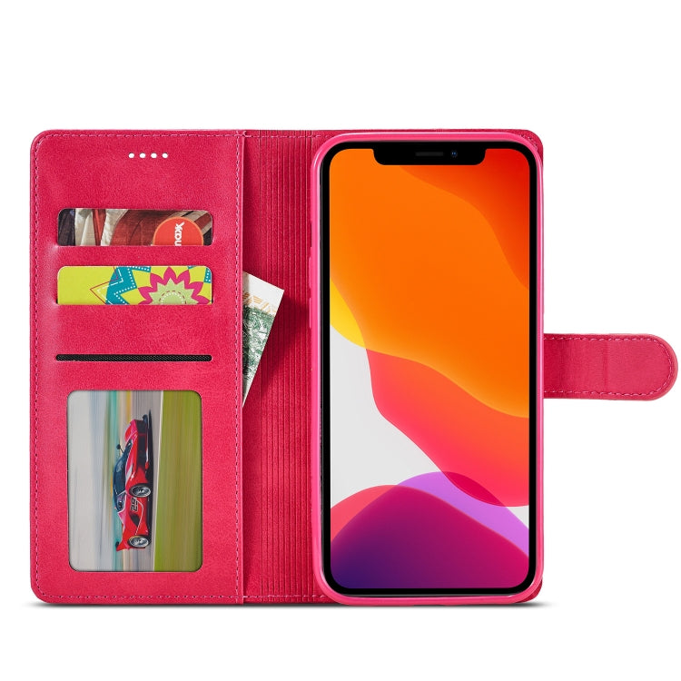For iPhone 13 mini LC.IMEEKE Calf Texture Horizontal Flip Leather Case with Holder & Card Slots & Wallet (Red) - iPhone 13 mini Cases by LC.IMEEKE | Online Shopping UK | buy2fix
