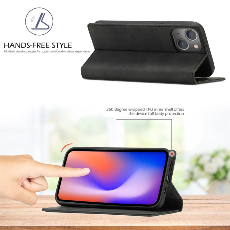 For iPhone 13 LC.IMEEKE Strong Magnetic PU + Matte TPU Horizontal Flip Leather Case with Holder & Card Slots & Wallet(Black) - iPhone 13 Cases by LC.IMEEKE | Online Shopping UK | buy2fix