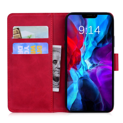 For iPhone 13 mini Skin Feel Pure Color Horizontal Flip Leather Case with Holder & Card Slots & Wallet (Red) - iPhone 13 mini Cases by buy2fix | Online Shopping UK | buy2fix