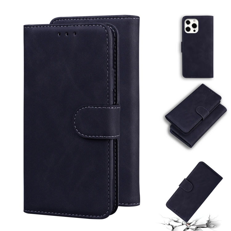 For iPhone 13 Pro Max Skin Feel Pure Color Horizontal Flip Leather Case with Holder & Card Slots & Wallet (Black) - iPhone 13 Pro Max Cases by buy2fix | Online Shopping UK | buy2fix
