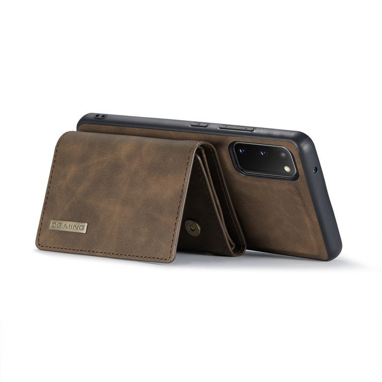 For Samsung Galaxy S20 DG.MING M1 Series 3-Fold Multi Card Wallet  Back Cover Shockproof Case with Holder Function(Coffee) - Galaxy Phone Cases by DG.MING | Online Shopping UK | buy2fix