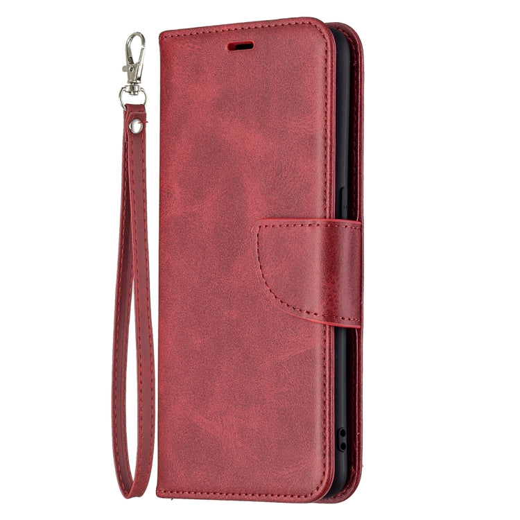 For OPPO Reno5 5G Retro Lambskin Texture Pure Color Horizontal Flip PU Leather Case with Holder & Card Slots & Wallet & Lanyard(Red) - OPPO Cases by buy2fix | Online Shopping UK | buy2fix