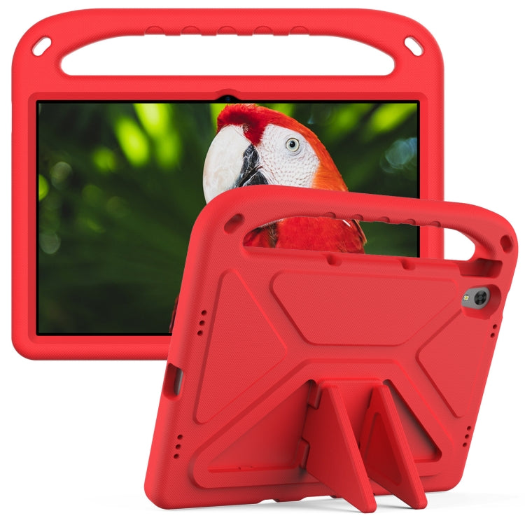 For Lenovo Tab P11 TB-J606F / Tab P11 Plus TB-J607F Portable Handle EVA Shockproof Anti Falling Protective Case with Triangle Holder(Red) - Lenovo by buy2fix | Online Shopping UK | buy2fix