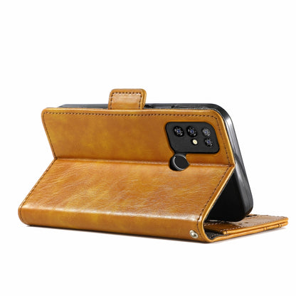 For Doogee X96 Pro CaseNeo Business Splicing Dual Magnetic Buckle Horizontal Flip PU Leather Case with Holder & Card Slots & Wallet(Khaki) - More Brand by buy2fix | Online Shopping UK | buy2fix