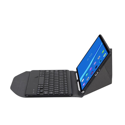 BM10 Diamond Texture Detachable Bluetooth Keyboard Leather Tablet Case with Pen Slot & Triangular Back Support For Lenovo Smart Tab M10 HPD Plus TB-X606F 10.3 inch(Black) - Lenovo Keyboard by buy2fix | Online Shopping UK | buy2fix