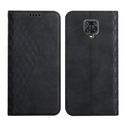 For Xiaomi Redmi Note 9 Pro Diamond Pattern Splicing Skin Feel Magnetic Horizontal Flip Leather Case with Card Slots & Holder & Wallet(Black) - Xiaomi Cases by buy2fix | Online Shopping UK | buy2fix