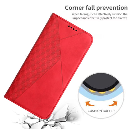 For Motorola Moto G30 / G10 Diamond Pattern Splicing Skin Feel Magnetic Horizontal Flip Leather Case with Card Slots & Holder & Wallet(Red) - Motorola Cases by buy2fix | Online Shopping UK | buy2fix