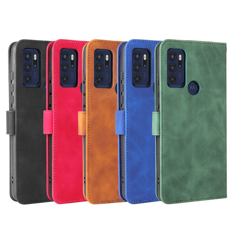 For Motorola Moto G60S Solid Color Skin Feel Magnetic Buckle Horizontal Flip PU Leather Case with Holder & Card Slots & Wallet(Rose Gold) - Motorola Cases by buy2fix | Online Shopping UK | buy2fix