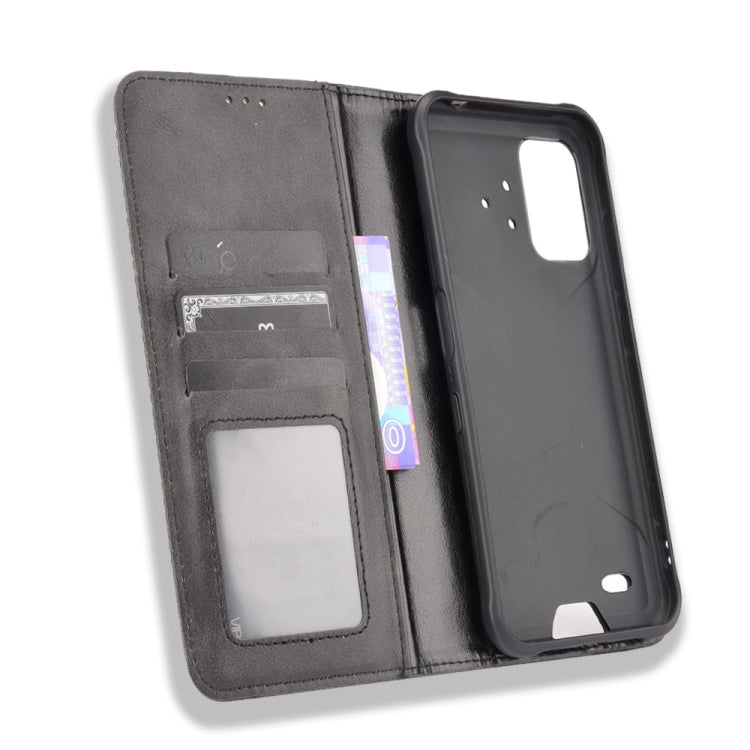 For UMIDIGI Bison Pro Magnetic Buckle Retro Pattern Horizontal Flip Leather Case with Holder & Card Slot & Wallet(Black) - More Brand by buy2fix | Online Shopping UK | buy2fix