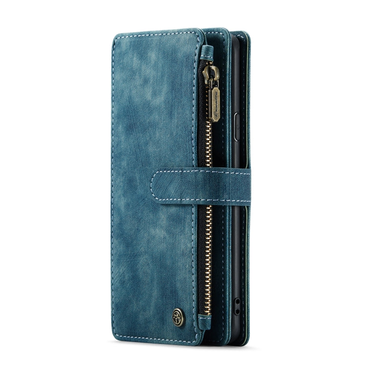 For Samsung Galaxy S9+ CaseMe-C30 PU + TPU Multifunctional Horizontal Flip Leather Case with Holder & Card Slot & Wallet & Zipper Pocket(Blue) - Galaxy Phone Cases by CaseMe | Online Shopping UK | buy2fix