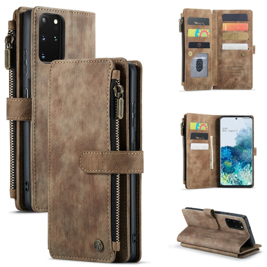For Samsung Galaxy S20+ 5G CaseMe-C30 PU + TPU Multifunctional Horizontal Flip Leather Case with Holder & Card Slot & Wallet & Zipper Pocket(Brown) - Galaxy Phone Cases by CaseMe | Online Shopping UK | buy2fix