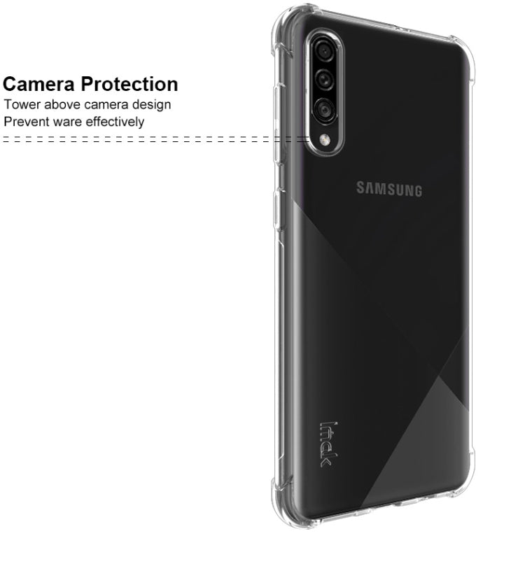 For Galaxy A50s / A30s IMAK All-inclusive Shockproof Airbag TPU Case, with Screen Protector(Matte Black) - Galaxy Phone Cases by imak | Online Shopping UK | buy2fix
