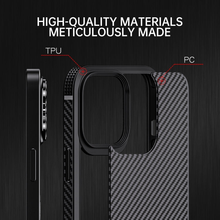 For iPhone 13 Pro Max iPAKY MG Series Carbon Fiber TPU + PC Shockproof Case (Black) - iPhone 13 Pro Max Cases by iPAKY | Online Shopping UK | buy2fix