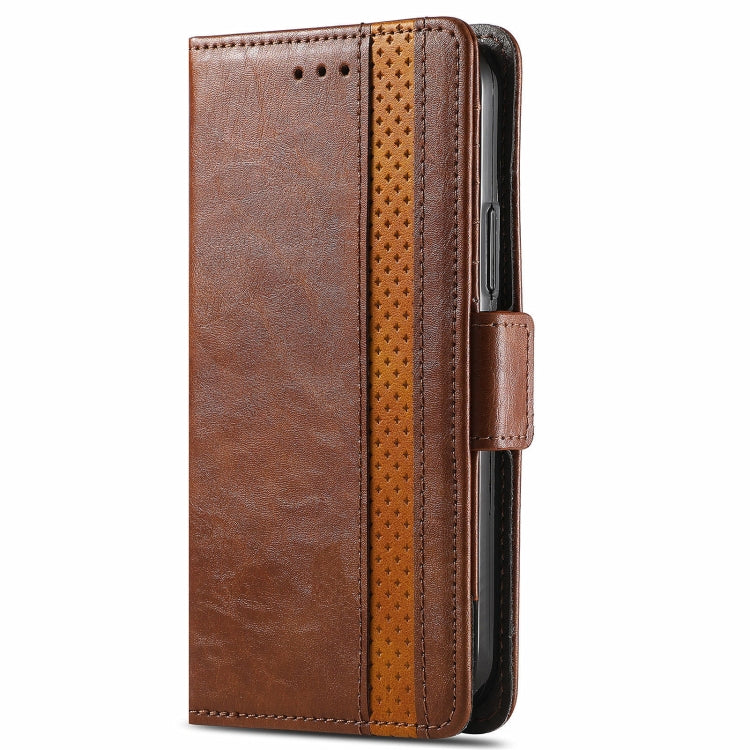 For OPPO Realme GT Master CaseNeo Business Splicing Dual Magnetic Buckle Horizontal Flip PU Leather Case with Holder & Card Slots & Wallet(Brown) - Realme Cases by buy2fix | Online Shopping UK | buy2fix