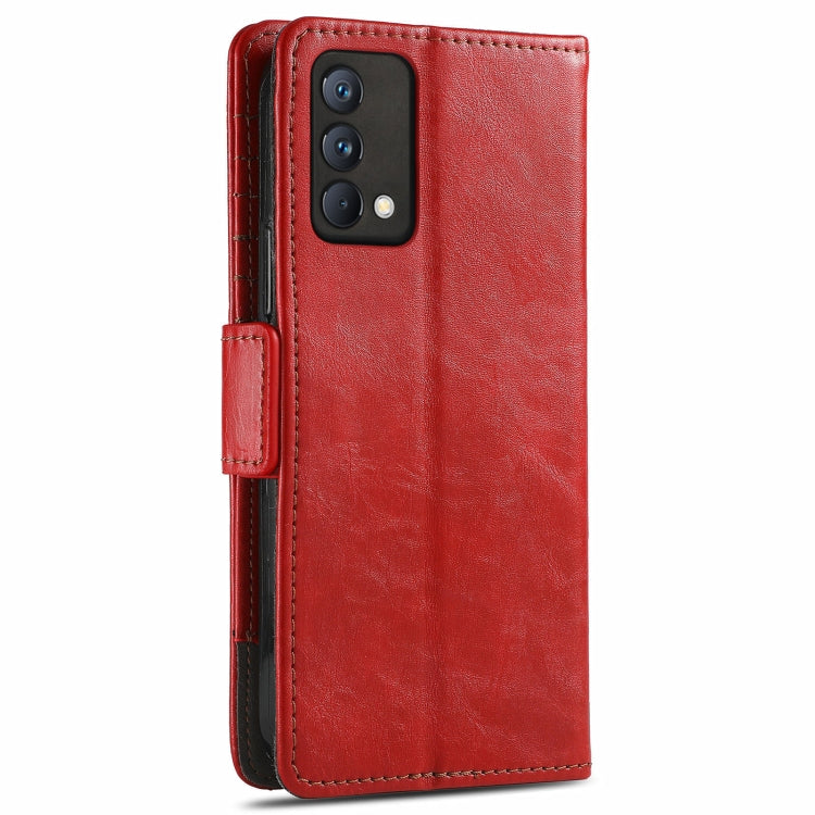 For OPPO Realme GT Master CaseNeo Business Splicing Dual Magnetic Buckle Horizontal Flip PU Leather Case with Holder & Card Slots & Wallet(Red) - Realme Cases by buy2fix | Online Shopping UK | buy2fix