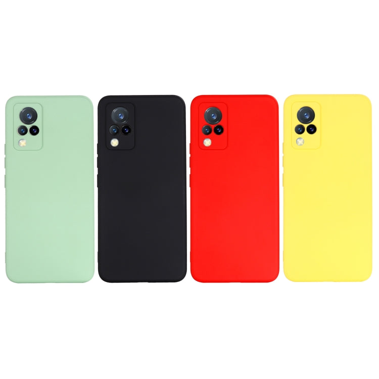 For vivo V21 5G / 4G Solid Color Liquid Silicone Shockproof Full Coverage Protective Case(Black) - vivo Cases by buy2fix | Online Shopping UK | buy2fix