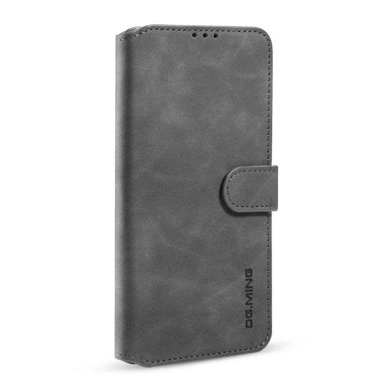 For Samsung Galaxy A03s 166mm DG.MING Retro Oil Side Horizontal Flip Leather Case with Holder & Card Slots & Wallet(Grey) - Galaxy Phone Cases by DG.MING | Online Shopping UK | buy2fix