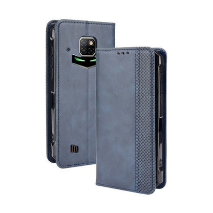 For Doogee S88 Plus / S88 Pro Magnetic Buckle Retro Crazy Horse Texture Horizontal Flip Leather Case with Holder & Card Slots & Photo Frame(Blue) - More Brand by buy2fix | Online Shopping UK | buy2fix