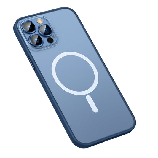 For iPhone 12 Pro Max MagSafe Matte Phone Case(Dark Blue) - iPhone 12 Pro Max Cases by buy2fix | Online Shopping UK | buy2fix