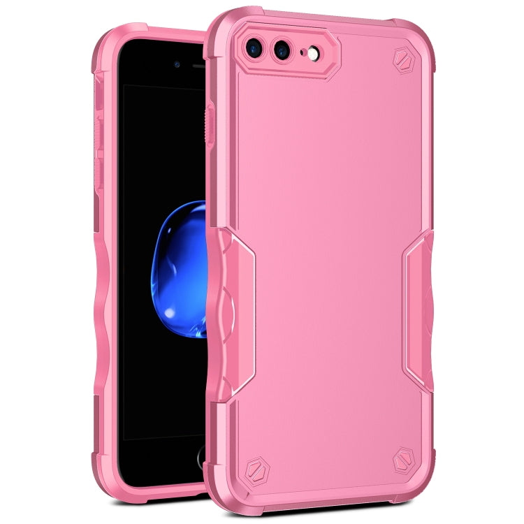 Non-slip Armor Phone Case For iPhone 8 Plus / 7 Plus(Pink) - More iPhone Cases by buy2fix | Online Shopping UK | buy2fix